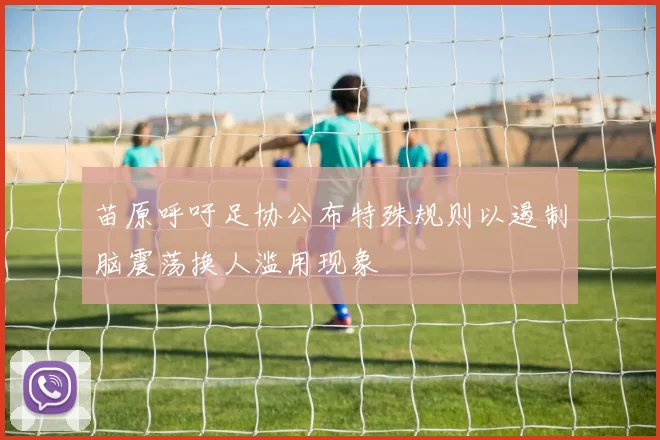 苗原呼吁足协公布特殊规则以遏制脑震荡换人滥用现象